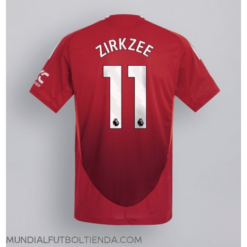 Camiseta Manchester United Joshua Zirkzee #11 Primera Equipación Replica 2024-25 mangas cortas